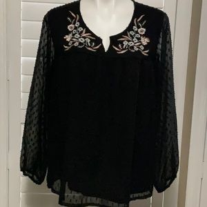 TANTRUMS blouse black floral